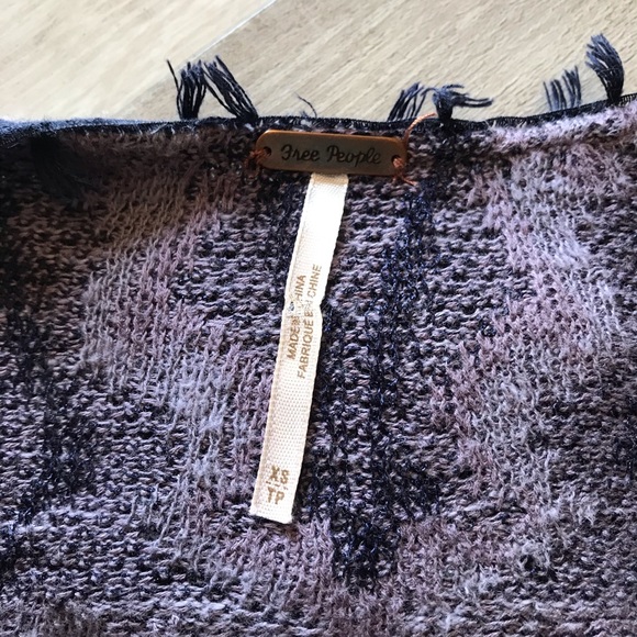 Free People Oversized Butterfly Kimono Cardigan sz XS Purple - Picture 6 of 7